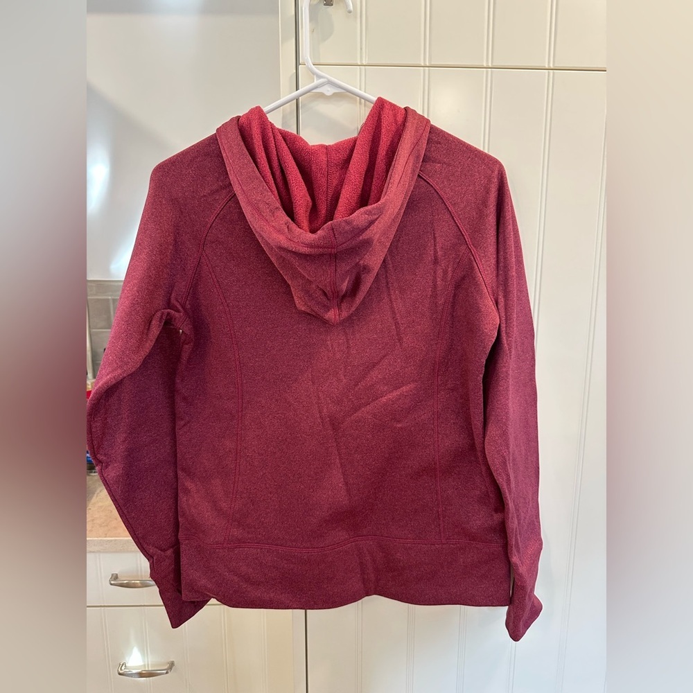 Eddie Bauer Burgundy Zip-Up Fleece